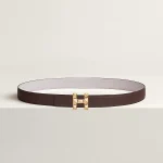 H Infini belt buckle & Reversible leather strap 24 mm